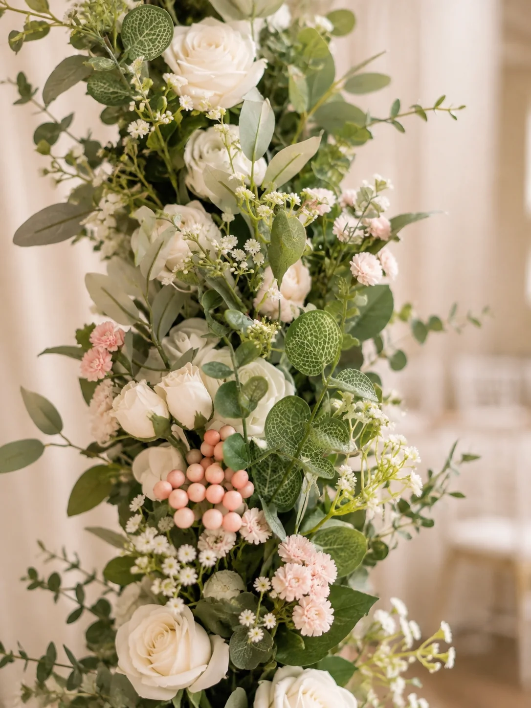 Blush floral detail