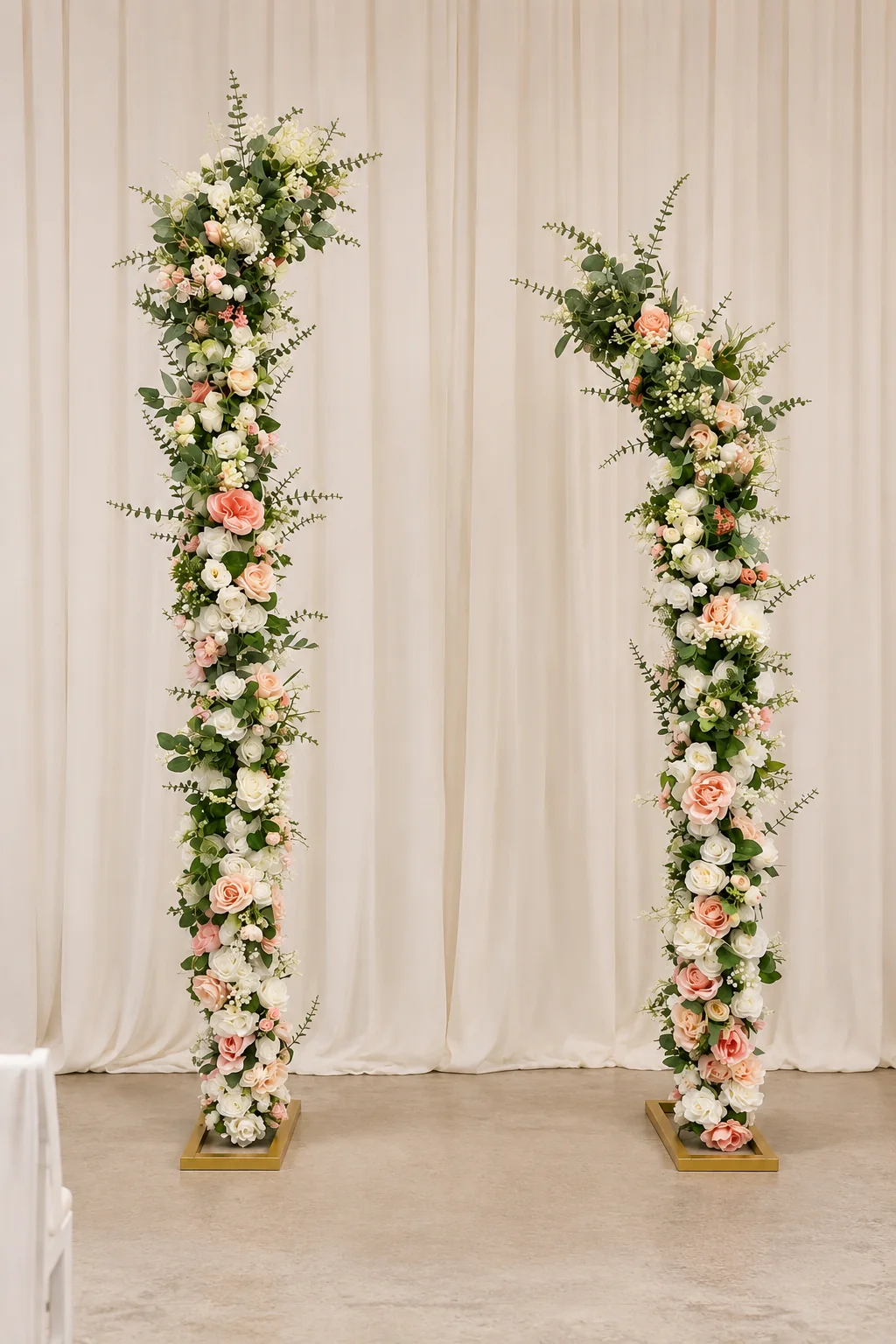 Indoor floral arch