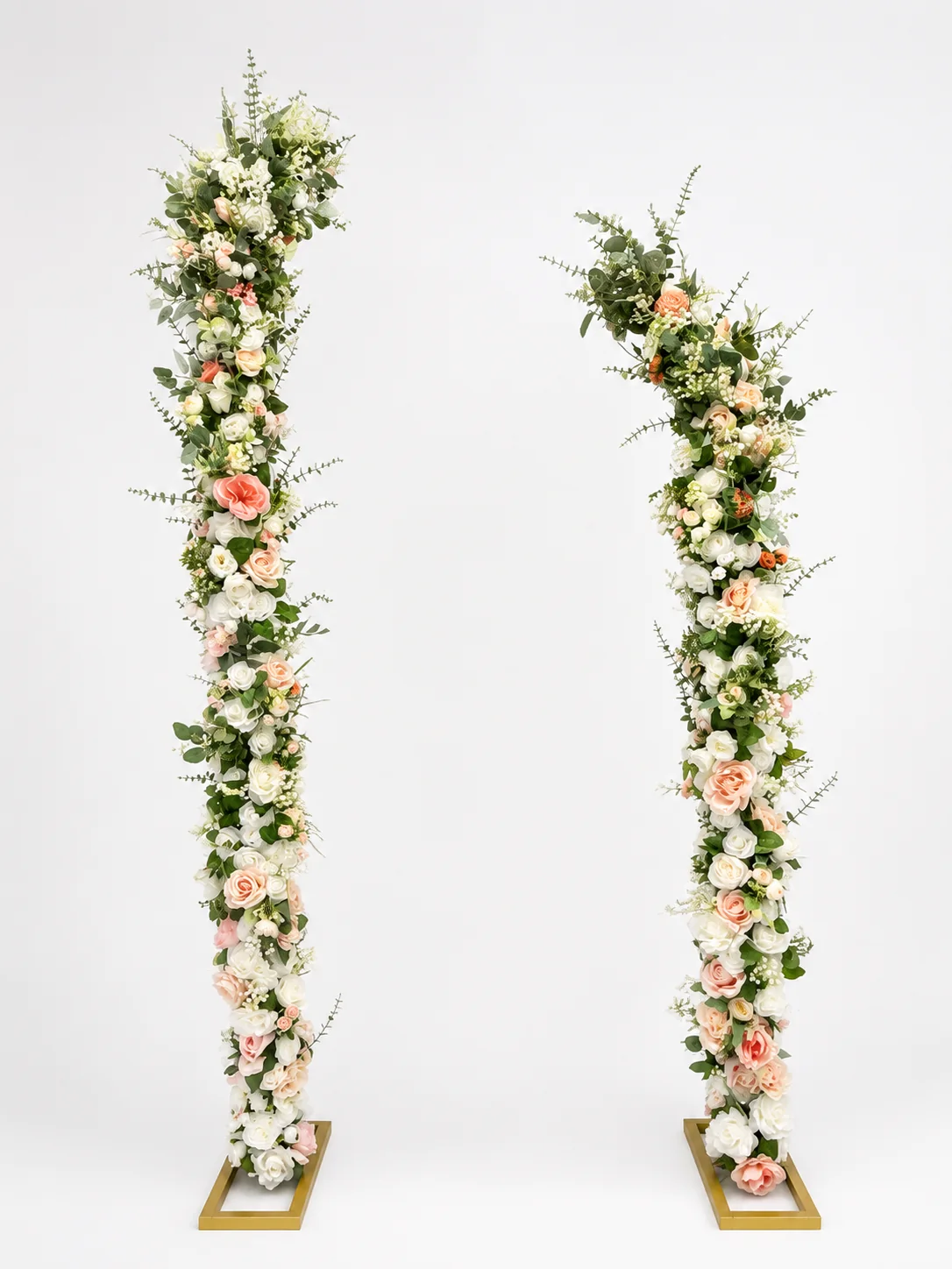 Styled floral arch studio photo